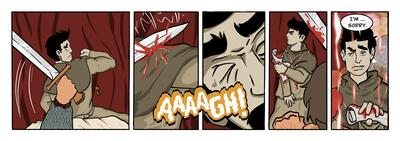 Bringing down the Sword.